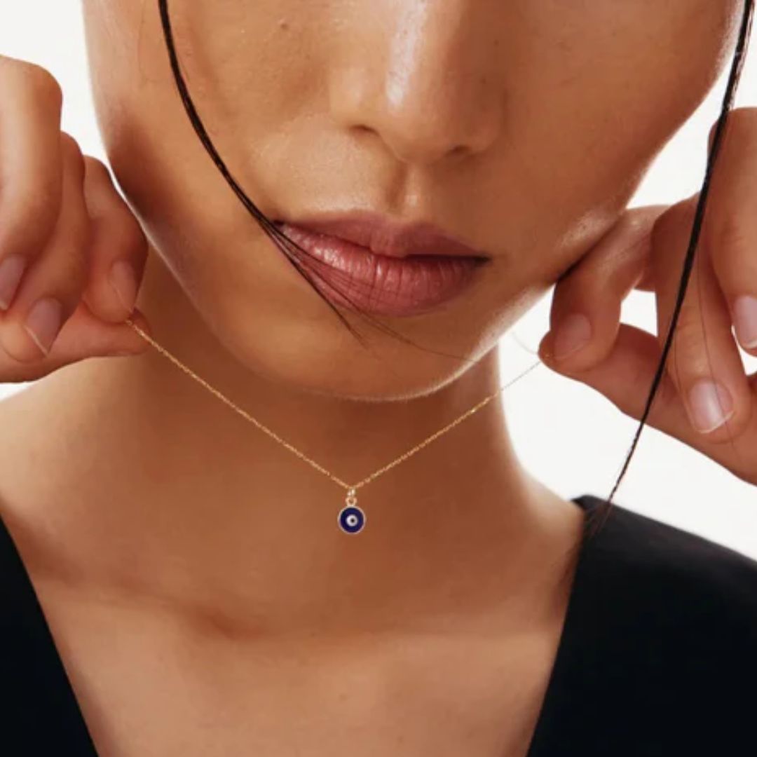 Minimal Evil Eye Necklace